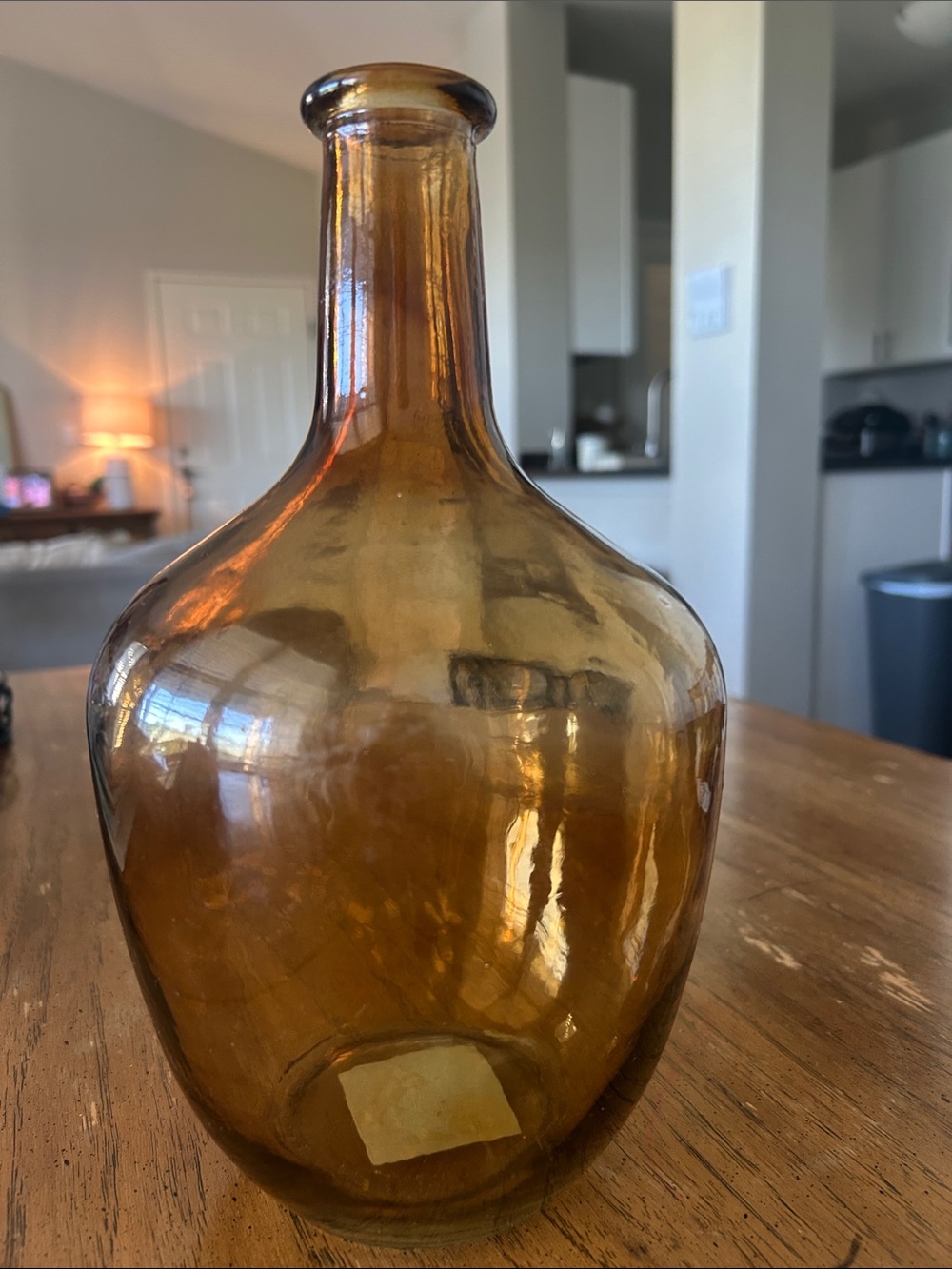 Hobby Lobby Amber Glass Bottle Vase